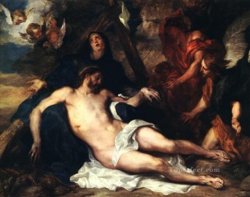 Barroca Lienzo - Deposición bíblica barroca de Anthony van Dyck